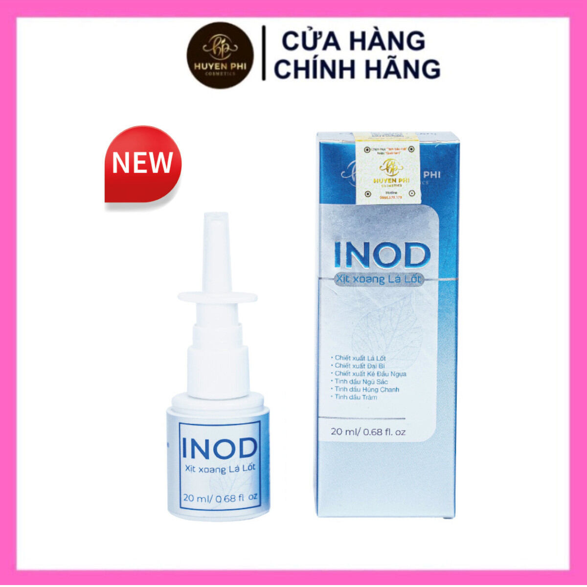 Xịt xoang lá lốt inod huyền phi chính hãng