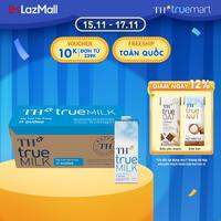 Thùng 12 hộp sữa tươi tiệt trùng TH true MILK ít đường 1 L (1 L x 12)