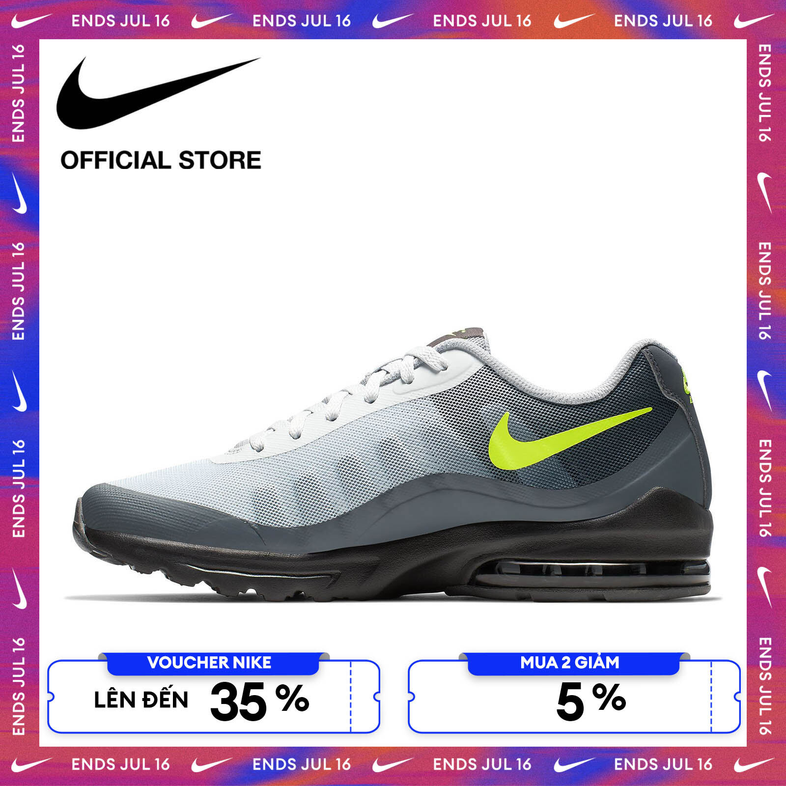[15-16.07 | VOUCHER ĐẾN 35% + MUA 2 GIẢM 5%] Giày thể thao Nam Nike Air Max Invigor Men's Shoes - COOL GREY