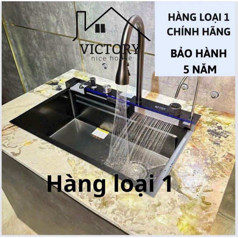 Chậu bồn rửa bát chén hiển thị nhiệt độ cao cấp victory