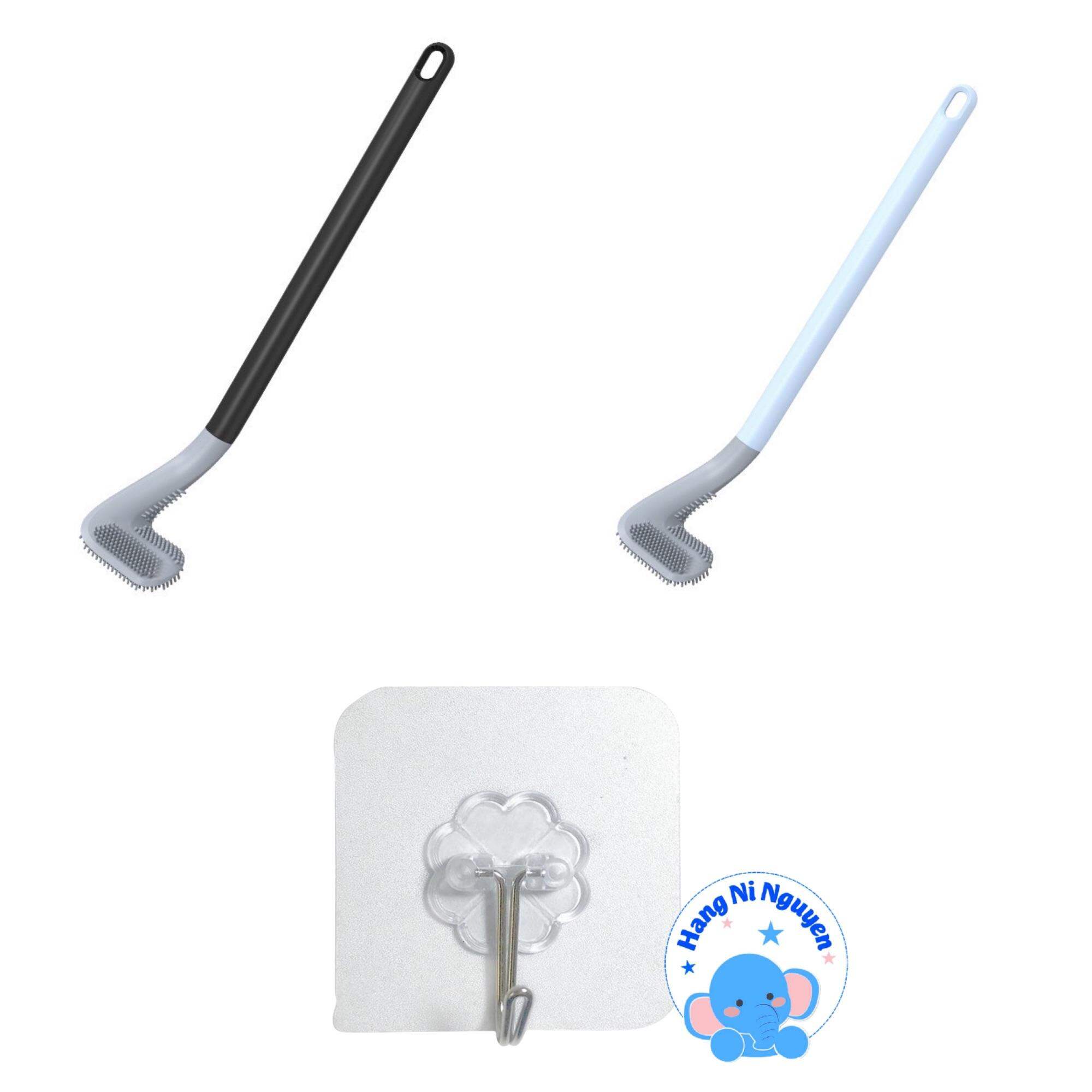 Chổi cọ toilet silicon-TẶNG 1 MÓC DÁN TRONG