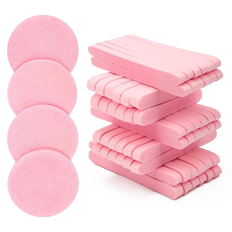 60 pcs mặt miếng bọt biển nén mặt làm sạch miếng bọt biển estheticians nén trang điểm mặt miếng bọt biển tẩy tế bào chết loại bỏ miếng bọt biển