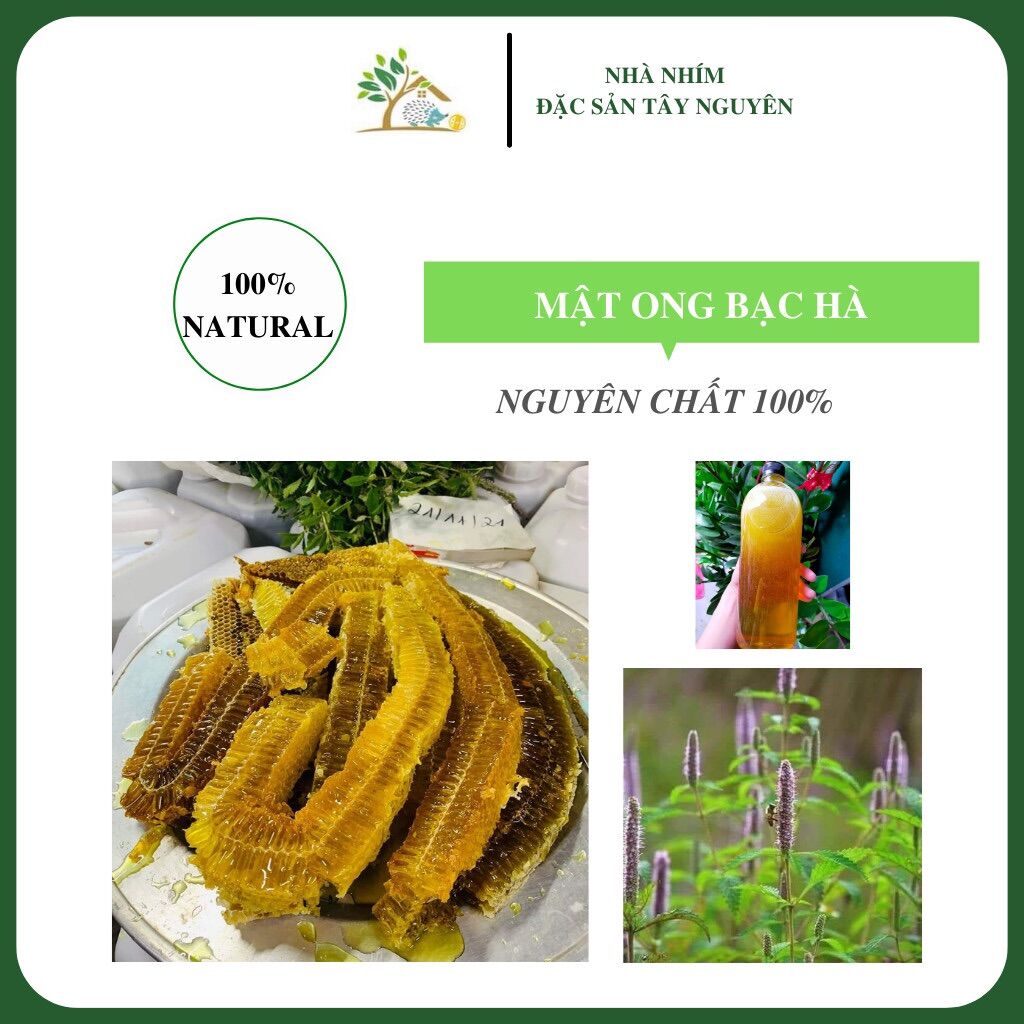 1l mật ong hoa bạc hà nguyên chât