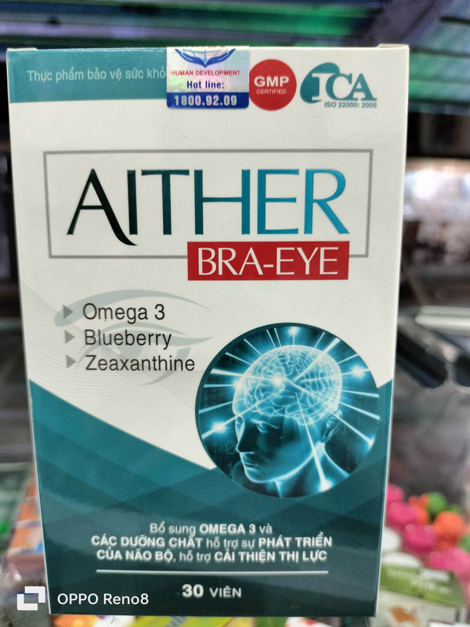 Viên uống bổ Mắt và Não AITHER BRA-EYE ( Hộp 30 viên)
