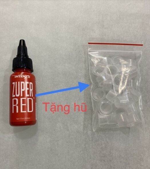 Mực xăm trung cấp mầu đỏ 30ml Zuper Red
