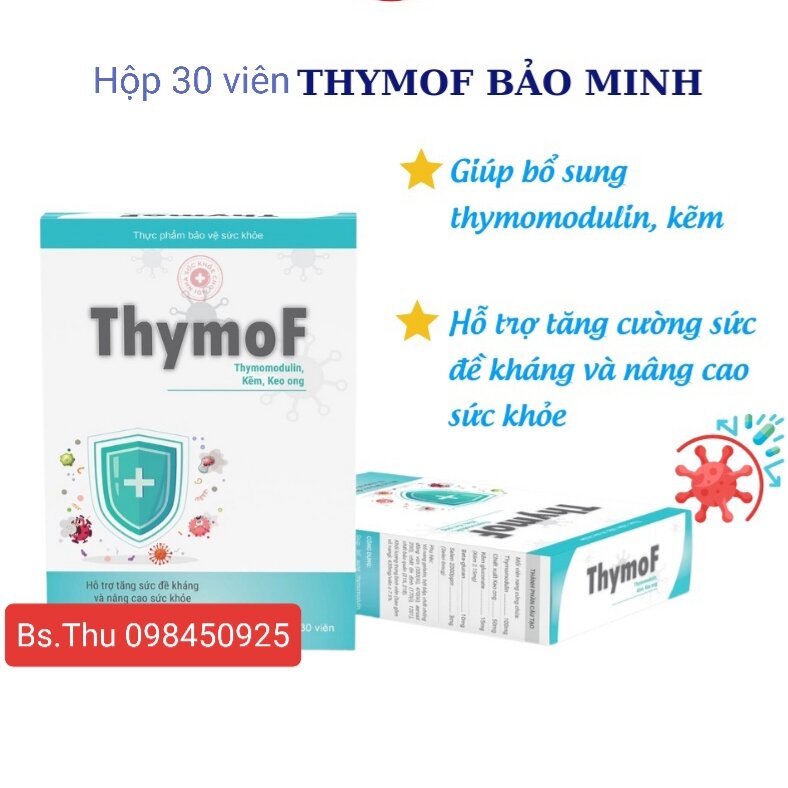 Tăng đề kháng ThymoF hộp 30 viên, hỗ trợ tăng cường sức khỏe