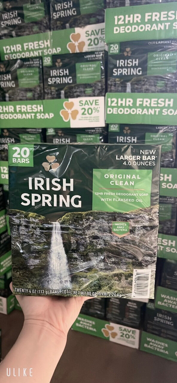 [HCM]COMBO 5 XÀ BÔNG CỤC IRISH SPRING MỸ 113g KHÁNG KHUẨN THƠM LÂU TIẾT KIỆM