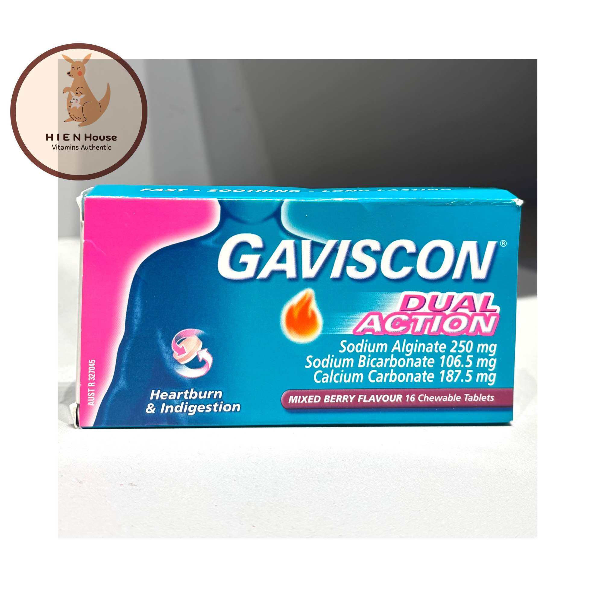 Viên Nhai Ợ Nóng Khó Tiêu Gaviscon Dual Action