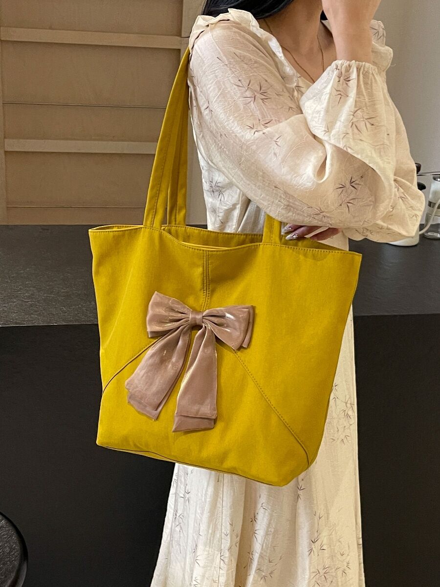 Túi Tote Vải Canvas Dung Tích Lớn Phong Cách Mới 2024 Cho Nữ Đi Làm Đơn Vai Học Sinh Lớp Học Túi Tot