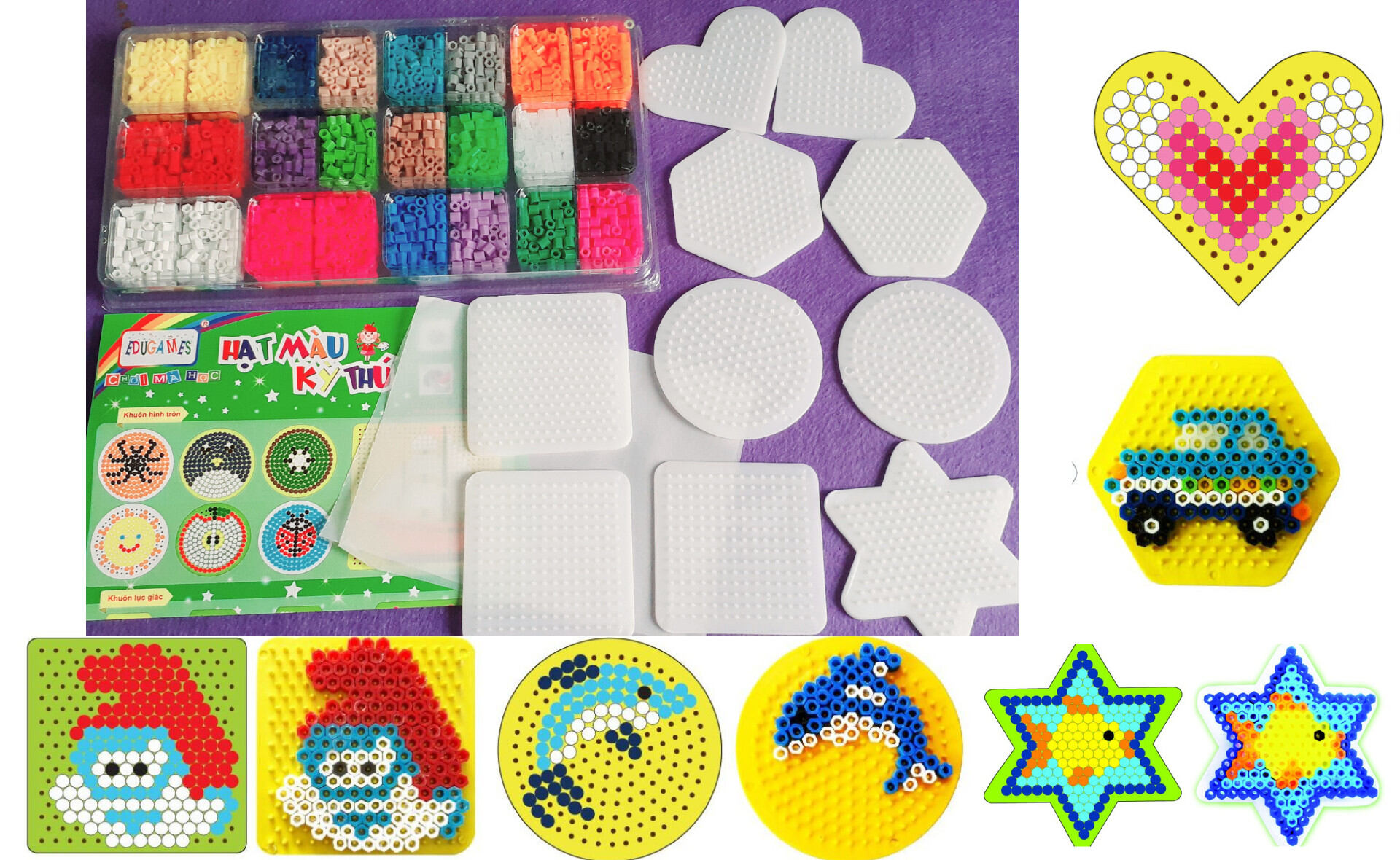 Bộ hạt màu 205g Edugames