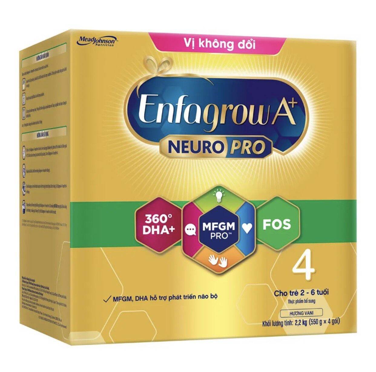 Sữa bột Enfagrow A+ Neuro Pro 4 hộp giấy 2kg2