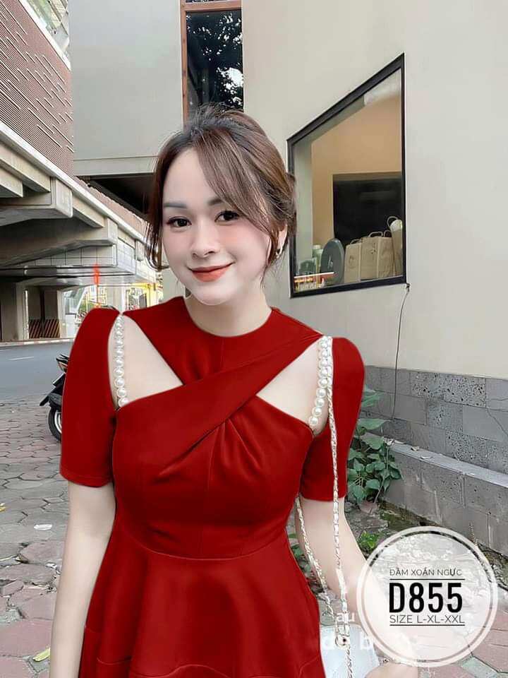 Bigsize Đầm Xoắn Ngực 3 màu