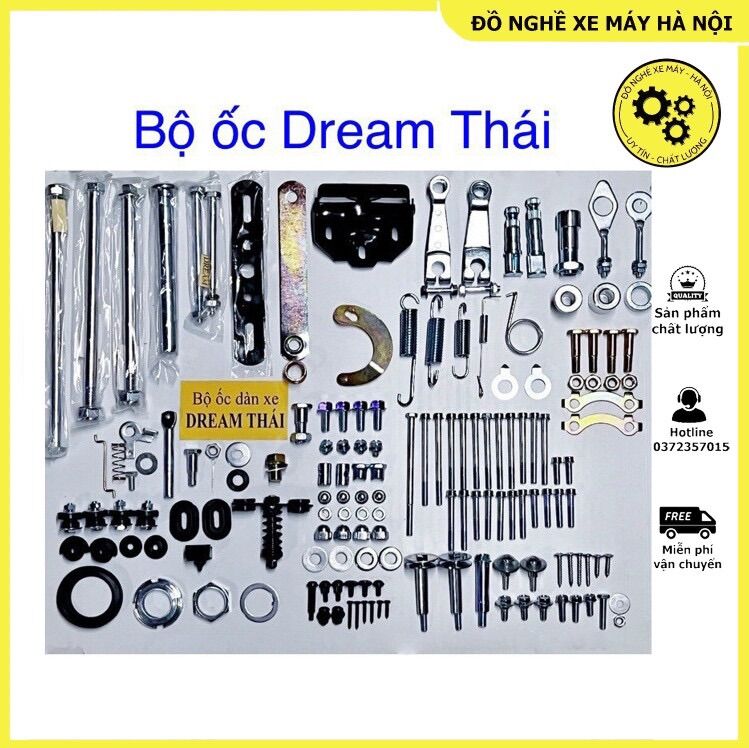 Bộ ốc xe dream thá¡, việt, wave anlpha, wave rs, cup 50 cao cấp - đồ nghề xe máy_hà nội