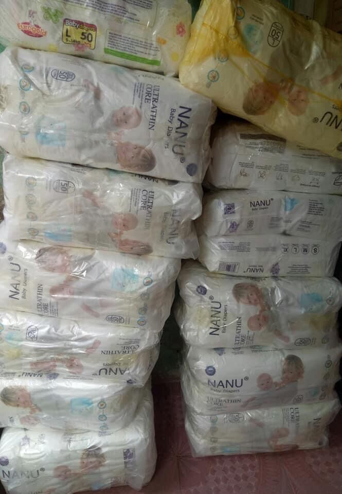 Tã bỉm nanu dán quần 50 miếng 100 miếng mềm mỏng siêu thấm hút khô thoáng sau 1 phút JINATO BNN