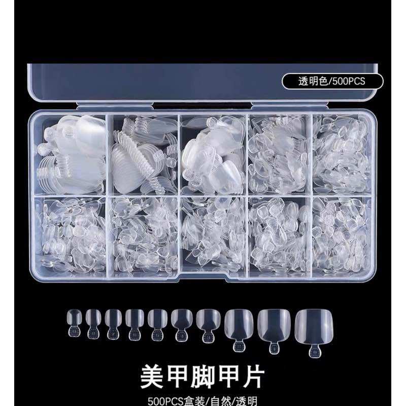 Móng úp chân ngắn - hộp 500 móng đủ số