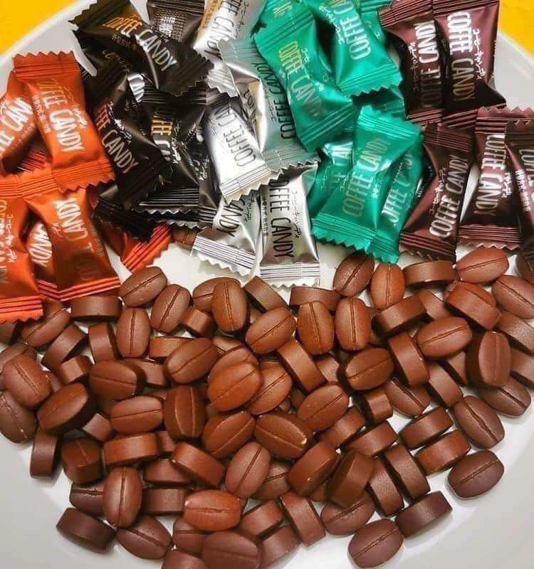 Kẹo cà phê không đường, kẹo cà phê sữa, kẹo coffee candy mix 3 vị bịch 300gr