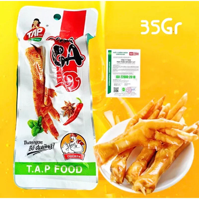 Combo 10 gói chân gà cay 35gr vị tứ xuyên tapfood