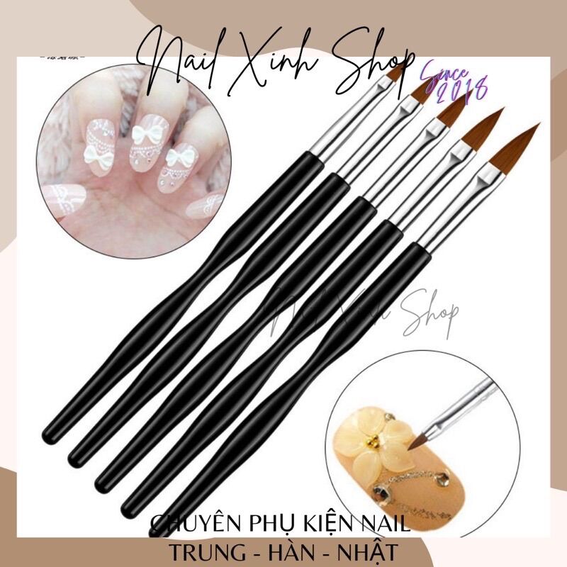 [HCM]Set 5 cọ nặn hoa bột cọ nặn hoa đắp móng vẽ móng bột phụ kiện nail chuyên dụng nail salon