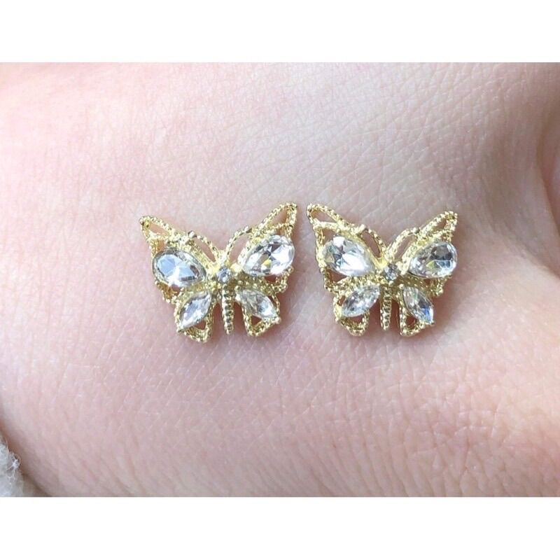 Charm bướm đính đá mẫu mới đính móng tay nail