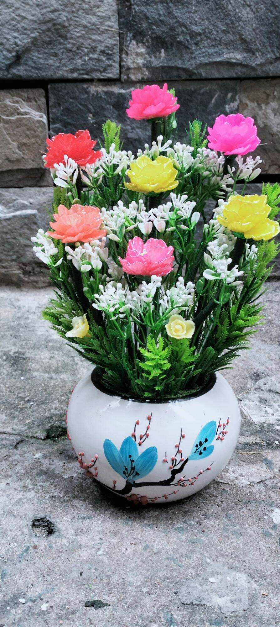 Chậu hoa hồng pha lê size 27cm