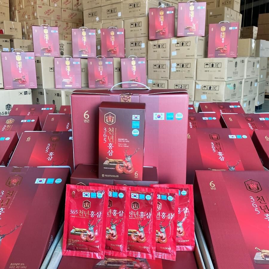 60 gói x 70ml nước hồng sâm linh chi nhung hươu hàn quốc