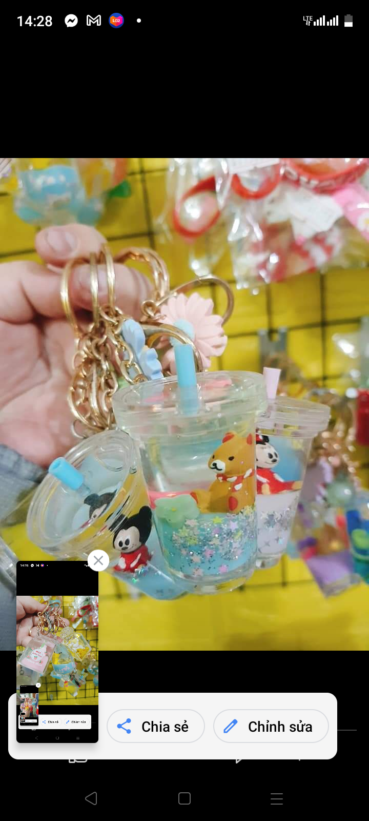 Móc khóa Ly Trà Sữa nhiều màu dễ thương