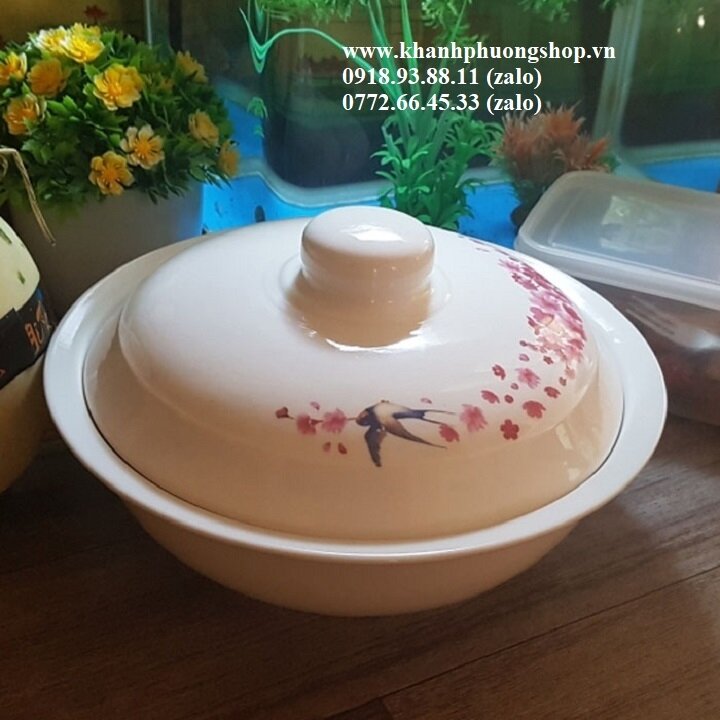 [HCM]thố sứ đựng cơm có nắp - thố sứ đựng cơm