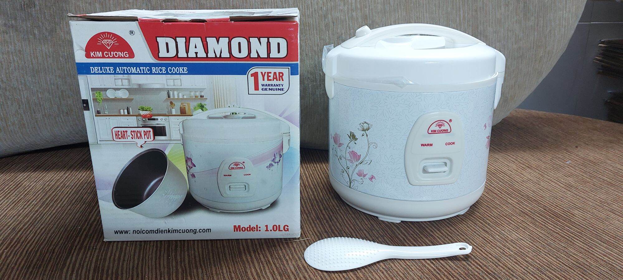 Nồi cơm điện chống dính nắp gài kim cương 1.0lit