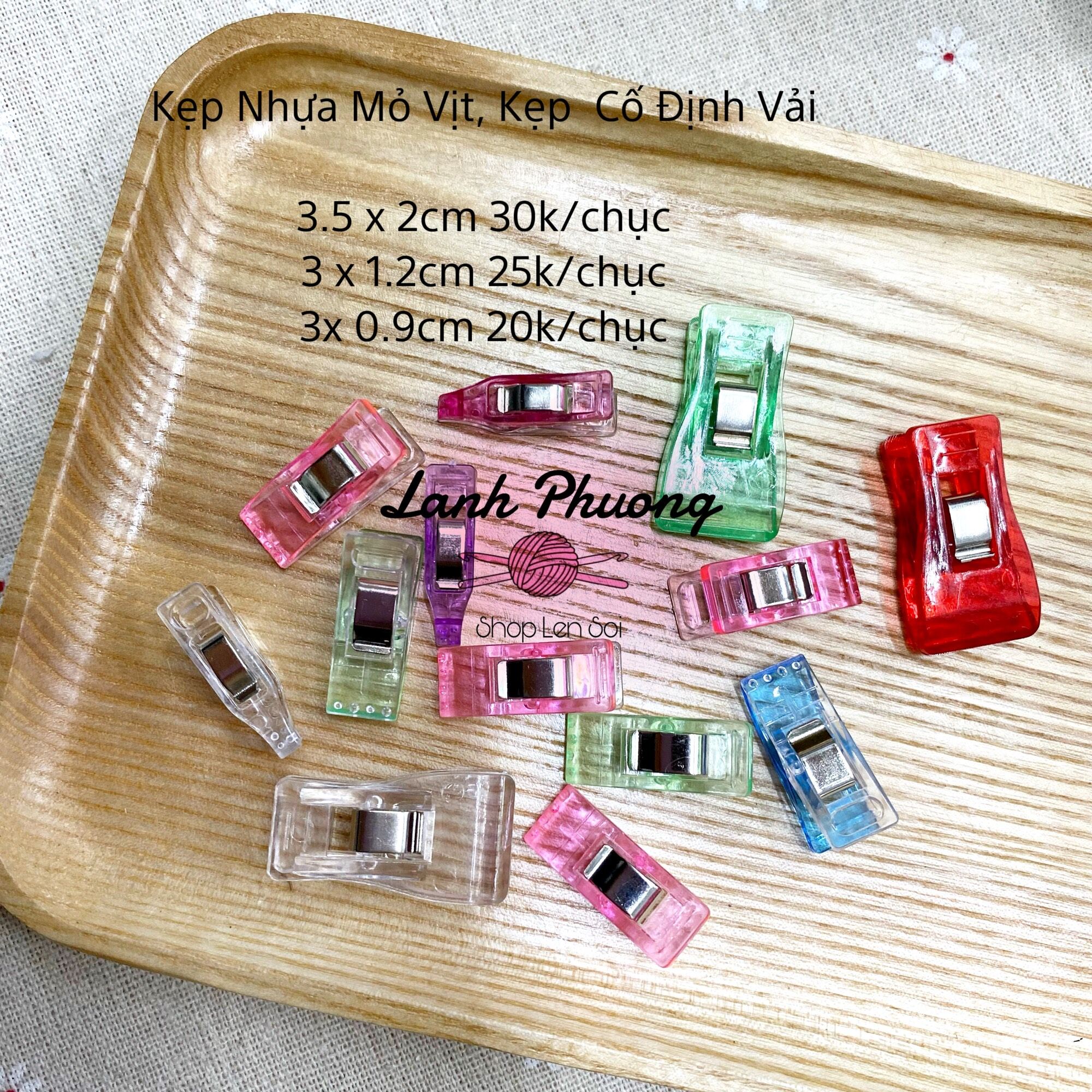 Kẹp Nhựa Mỏ Vịt, Kẹp  Cố Định Vải (set 10 cái mix nhiều màu)