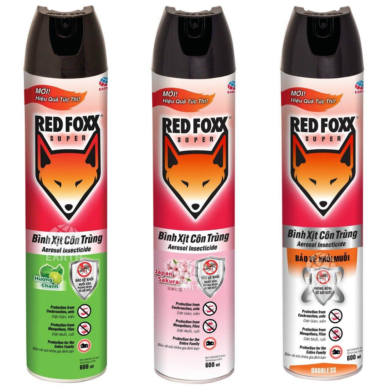 Bình xịt côn trùng+muỗi redfoxx