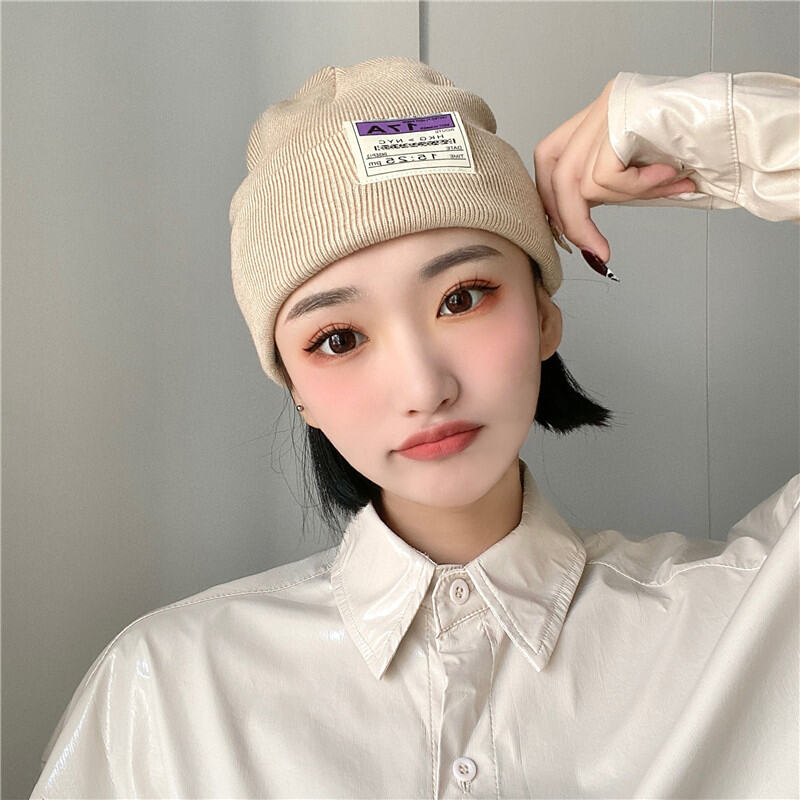 Một Màu Mũ Len Nữ Thu Đông Kiểu Hàn Quốc Nhiều Kiểu Phối Đồ Tiếng Nhật Mũ Đan Nhật Bản Nhỏ Thích Hợp Đáng Yêu Giữ Ấm Thủy Triều