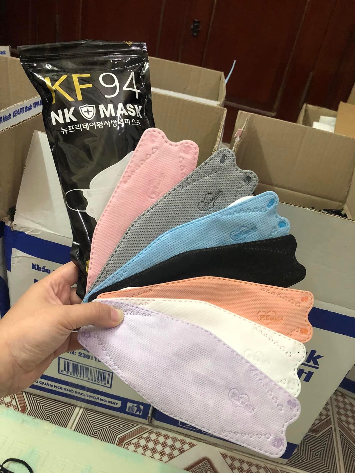 Khẩu trang kháng khuẩn 4d kf94 nk kháng khuẩn, hàng việt nam chất lượng cao, công nghệ hàn quốc