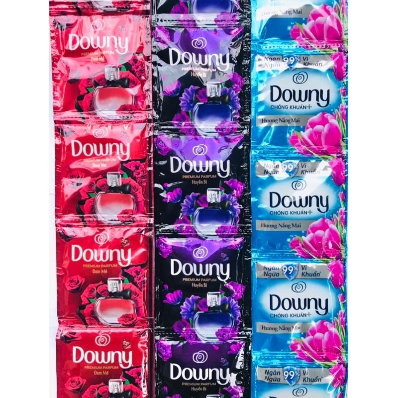 Combo Xả vải dây (50gói) downy mềm vải tinh dầu nước hoa lưu hương 100h trên quần áo
