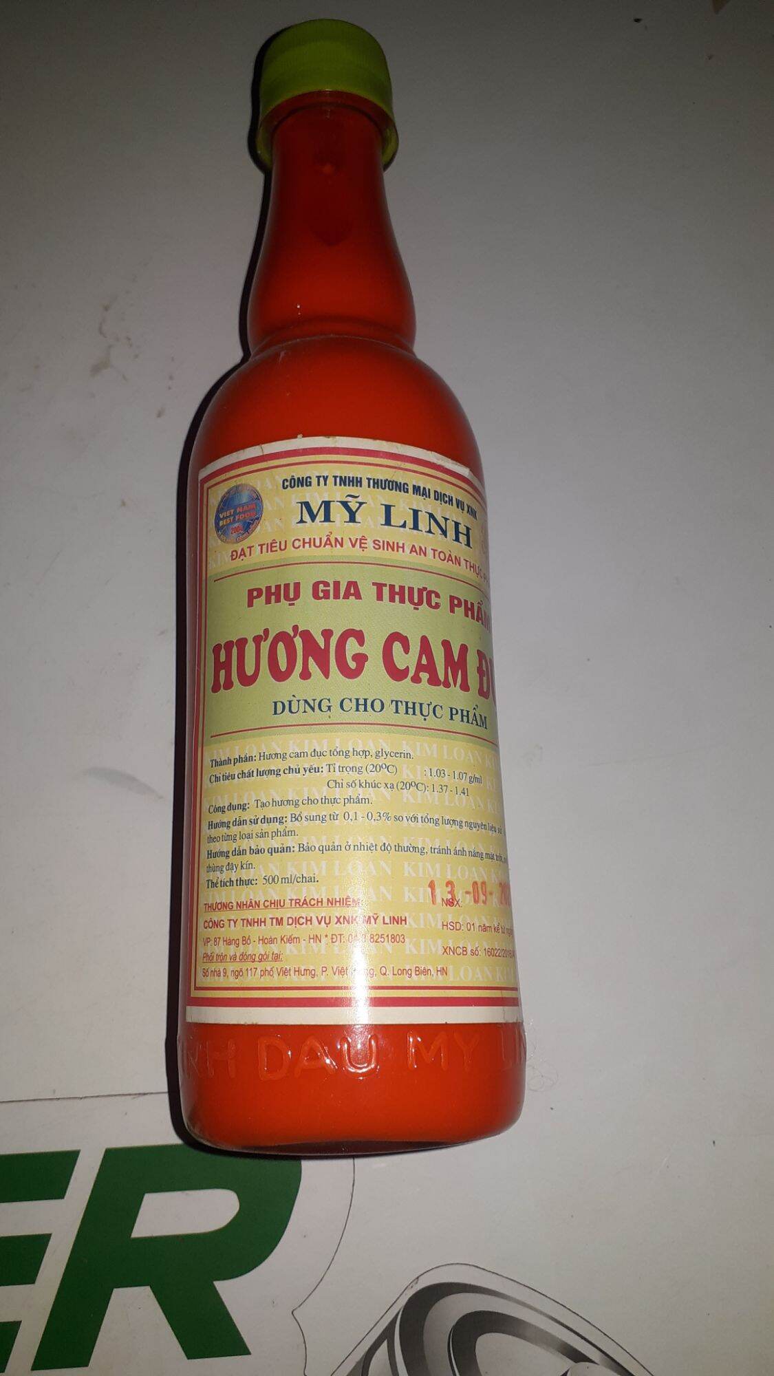 Hương cam đục chai 500ml