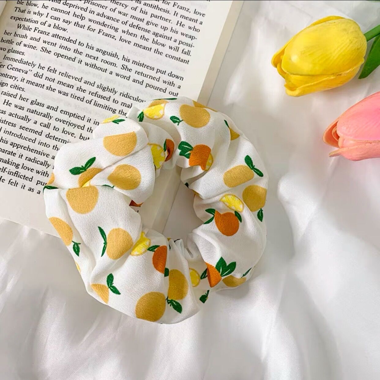 Dây Buộc Tóc, Cột tóc Scrunchies Co Giãn Thời Trang Nhiều Màu