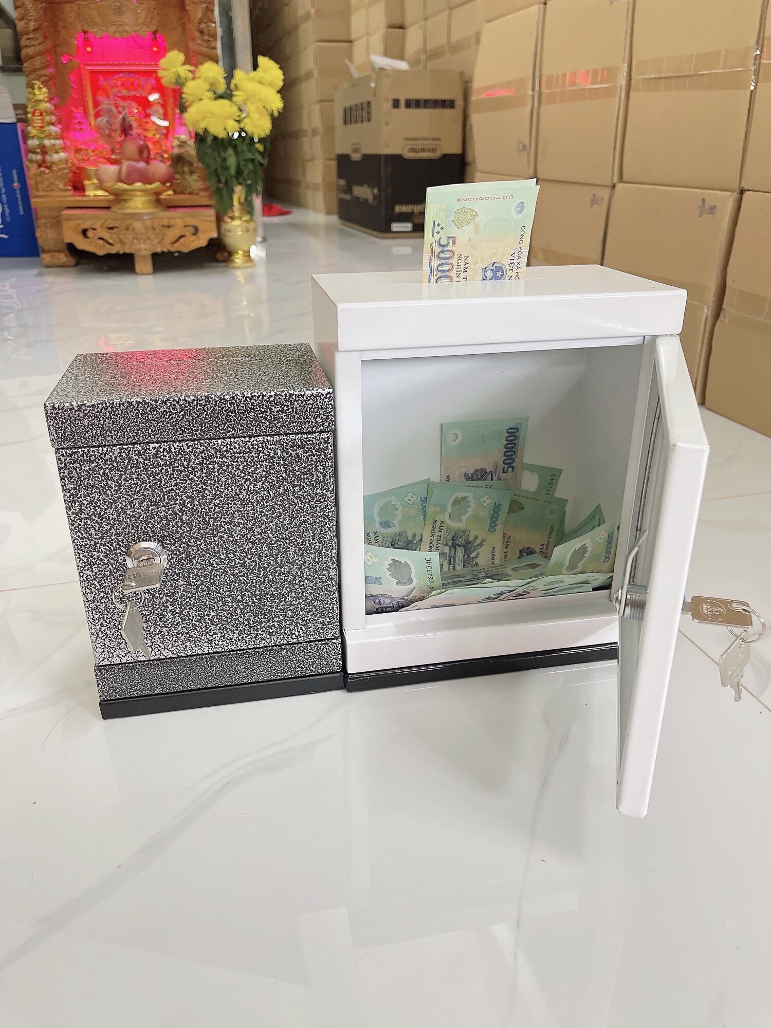ống heo sắt mini tiết kiệm tiền 15*20