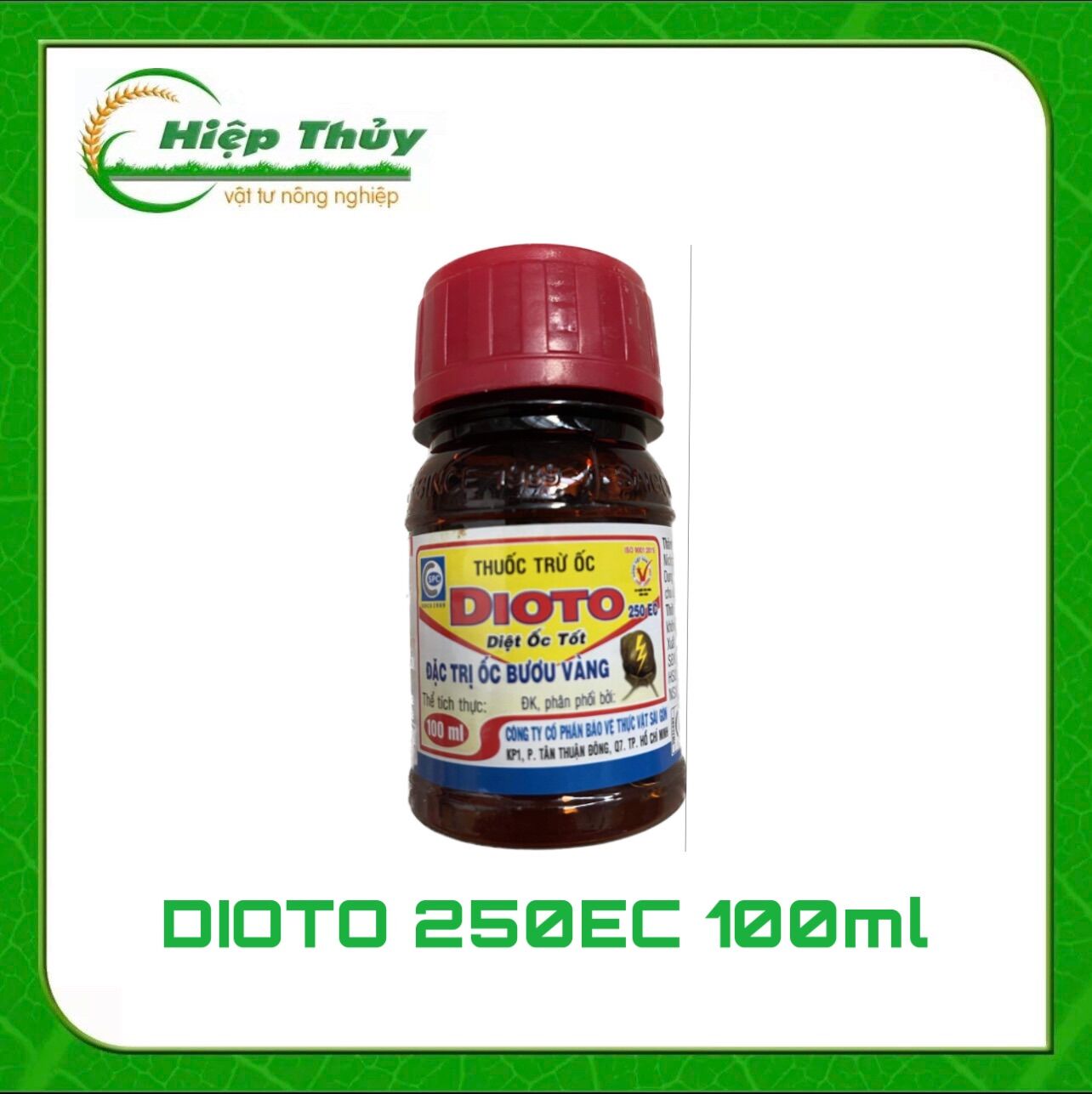 Dioto 250EC Diệt ốc Tốt, dung dịch trừ ốc bươu vàng cho ruộng | chai 100ml