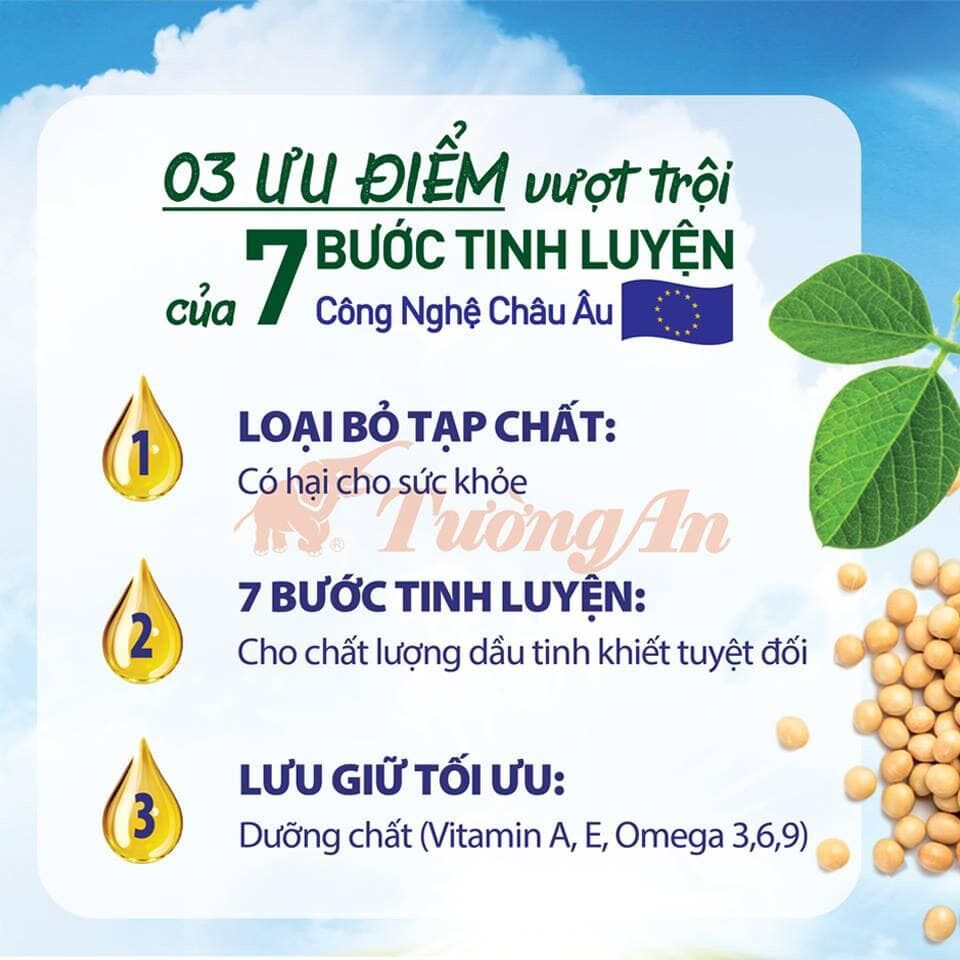Dầu Tường An Đậu Nành chai 1 lít