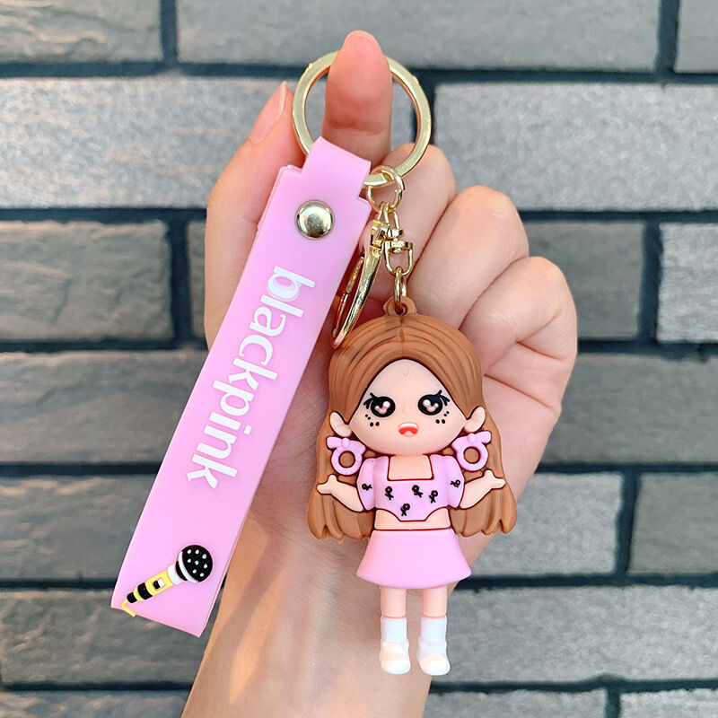 Móc Khóa Nữ Blackpink Jennie Lisa Đồ Trang Trí Xe Hơi Túi Xách Phụ Kiện Thời Trang Hàn Quốc Móc Khóa Bằng Nhựa