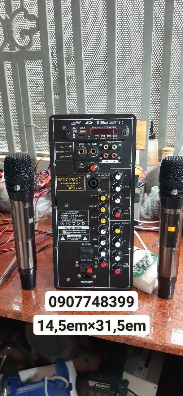 Mạch loa kéo hda audio pro 2 kênh 1000w