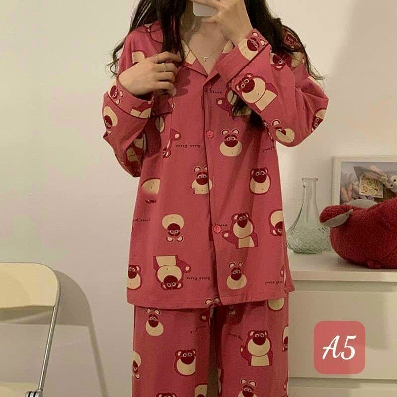 Đồ bộ pijama gấu và dâu tây dễ thương