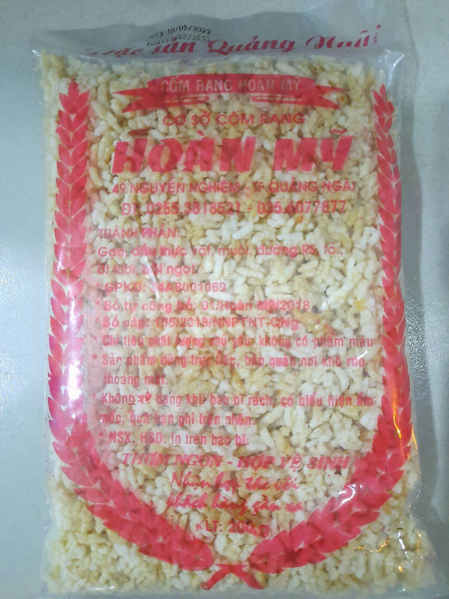 Cốm rang hoàng mỹ( bịch/180g)
