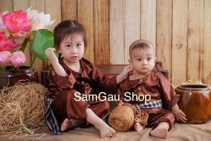 Bộ bà ba truyền thống cho bé Trai bé Gái bé từ 7-30kg Samgo Shop