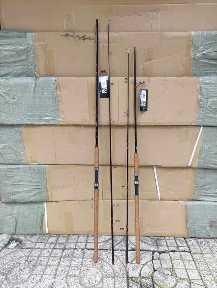 Cần câu cán gỗ abu garcia piranha 2m4 2m7 3m khoen fuji, cabon vân xoắn siêu đẹp