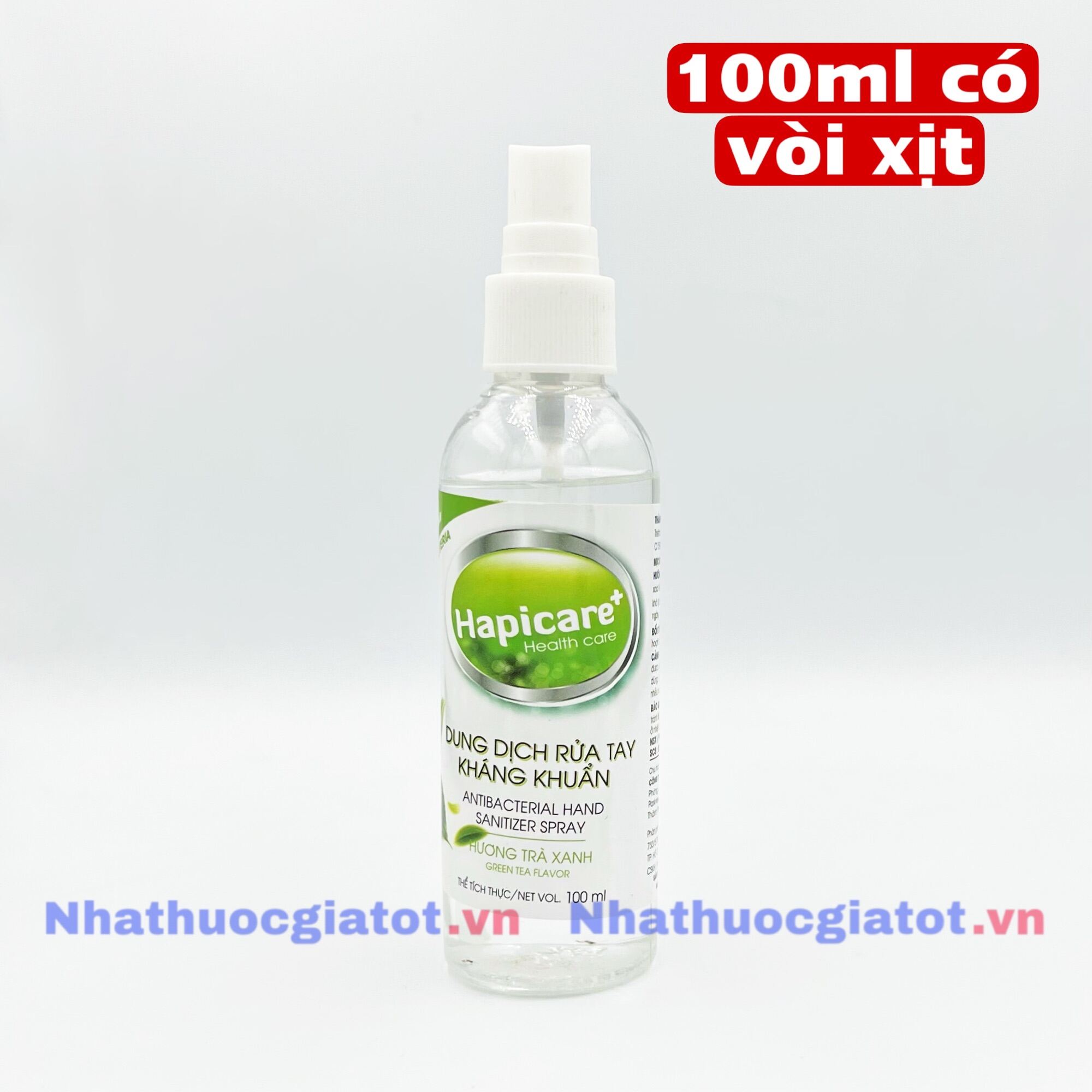 Dung Dịch Rửa Tay Xịt Khuẩn Hapicare+ 100ml Bỏ Túi Tiện Dụng