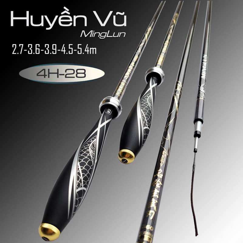 Cần câu tay huyền vũ 4h tặng kèm ngọn phụ và nhẫn