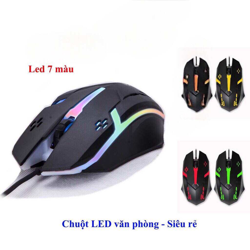 Chuột máy tính chơi game có dây G21 led 7 màu cổng usb