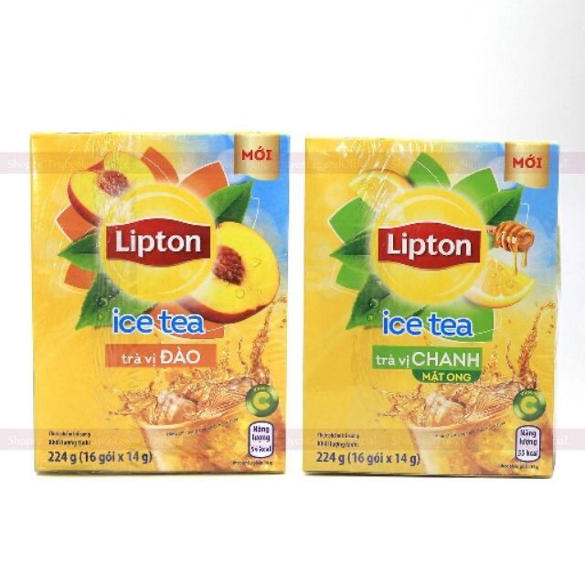 Hộp trà lipton ice tea đủ vị 224g - 16 gói x 14g
