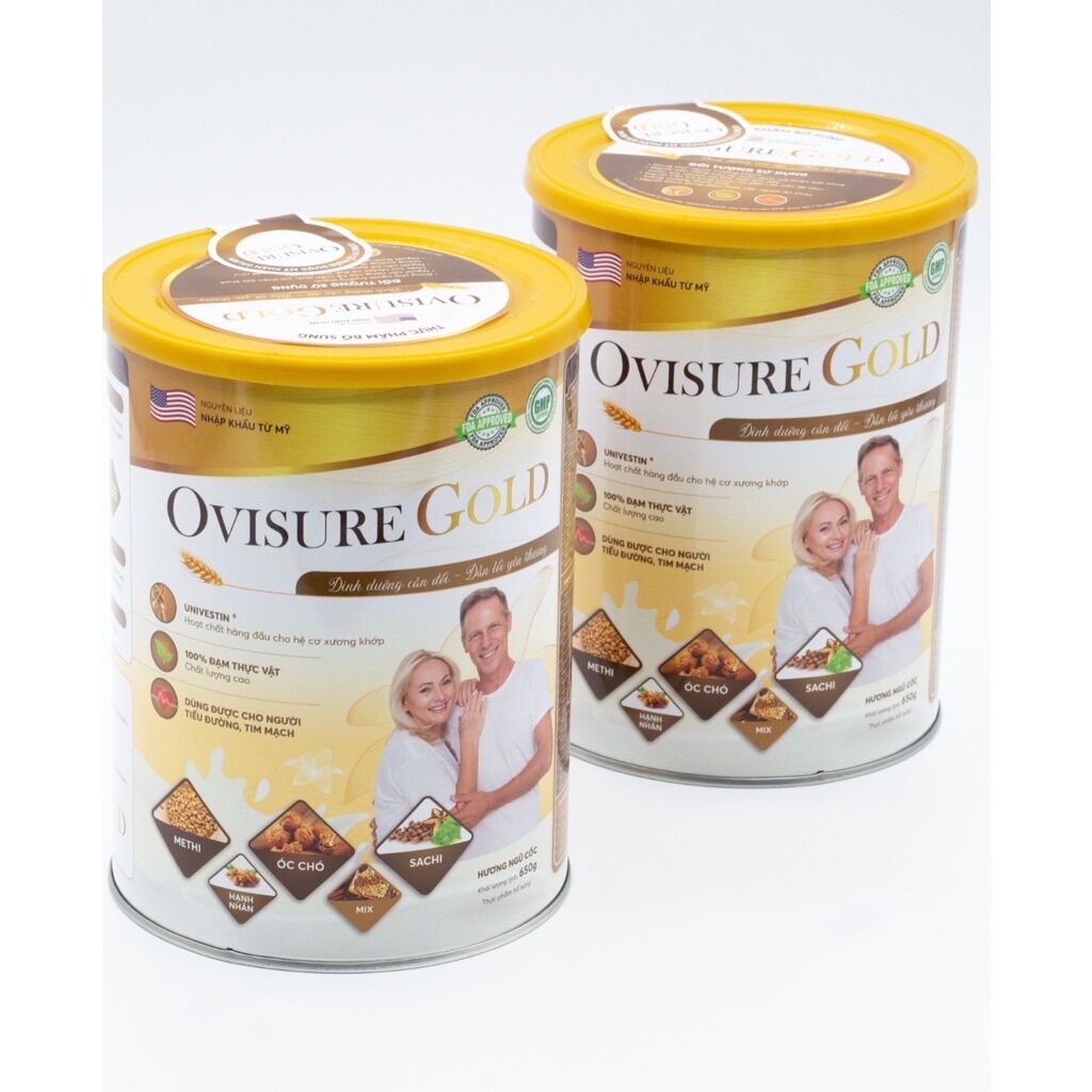 Sữa bột Ovisure Gold dinh dưỡng cân đối lon 650g