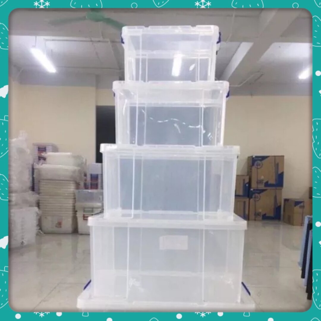 THÙNG NHỰA TRONG CHỮ NHẬT GIẢ MỸ VIỆT NHẬT 65L/100L